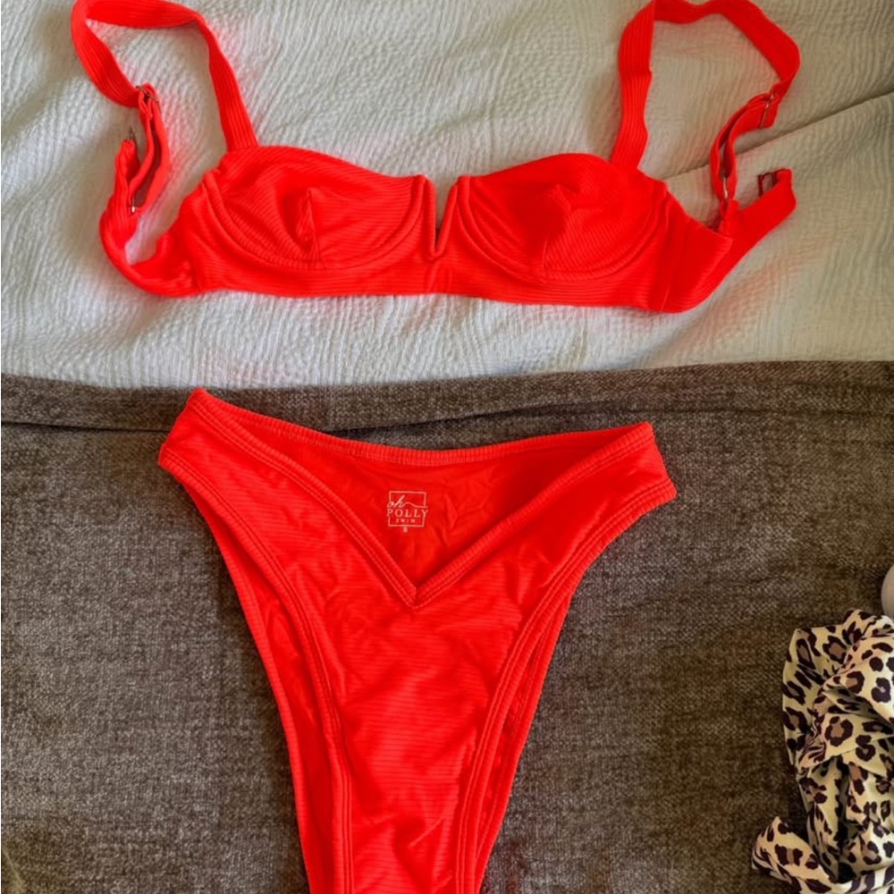 Oh Polly Swimsuit red orange/red size small